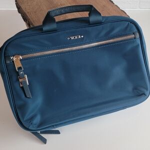 TUMI Women's Madina Cosmetic Bag, Dark Turquoise, Blue, One Size NWOT